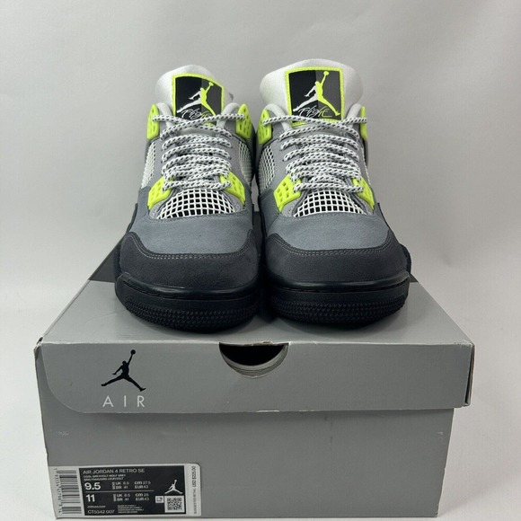 Nike Shoes Air Jordan 4 Retro SE “Neon 95” 2024 - Picture 2 of 6